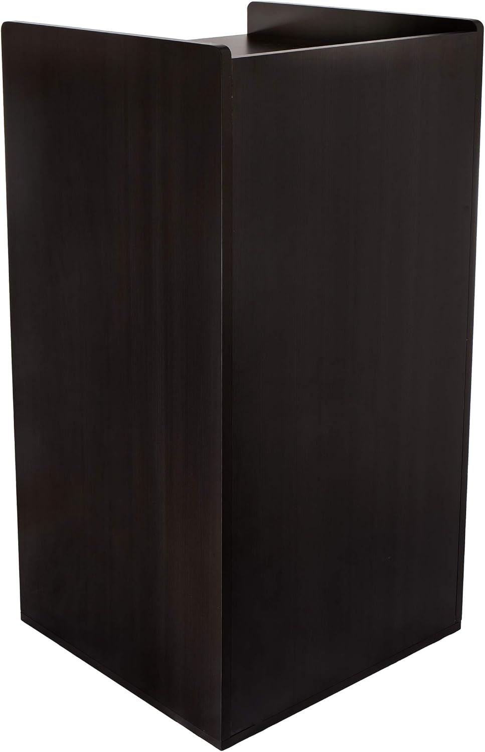 Black 40 Gallon Wood Receptacle Enclosure with Drop Hole and Tray Shelf