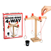 Buzzed: 4-Way Hook & Ring by Relatable - Drinking Game for A Bachelor Party, Fun Social Drinking Games, Adult Games and Party Games, Includes 1 Hook and Ring Unit, 4 Pawns, 1 Cup, and Instructions