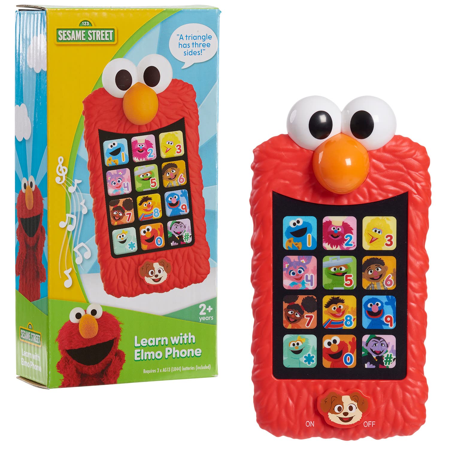 Sesame Street Learn with Elmo Pretend Play Phone, Learning and Education, Easter Basket Fillers, Gifts, Presents, Kids Toys for Ages 2 Up by Just Play