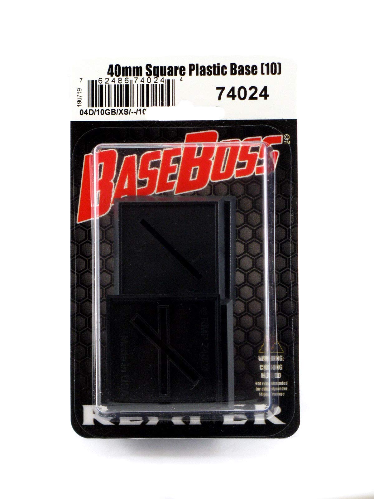 Reaper 40mm Square Plastic Bases (10)