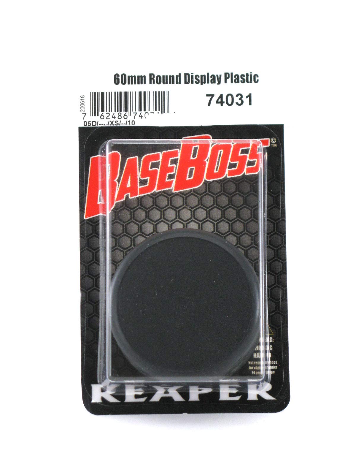 Reaper RPR74031 Round Plastic Miniature Display Base 60mm Pack of 10 Miniatures