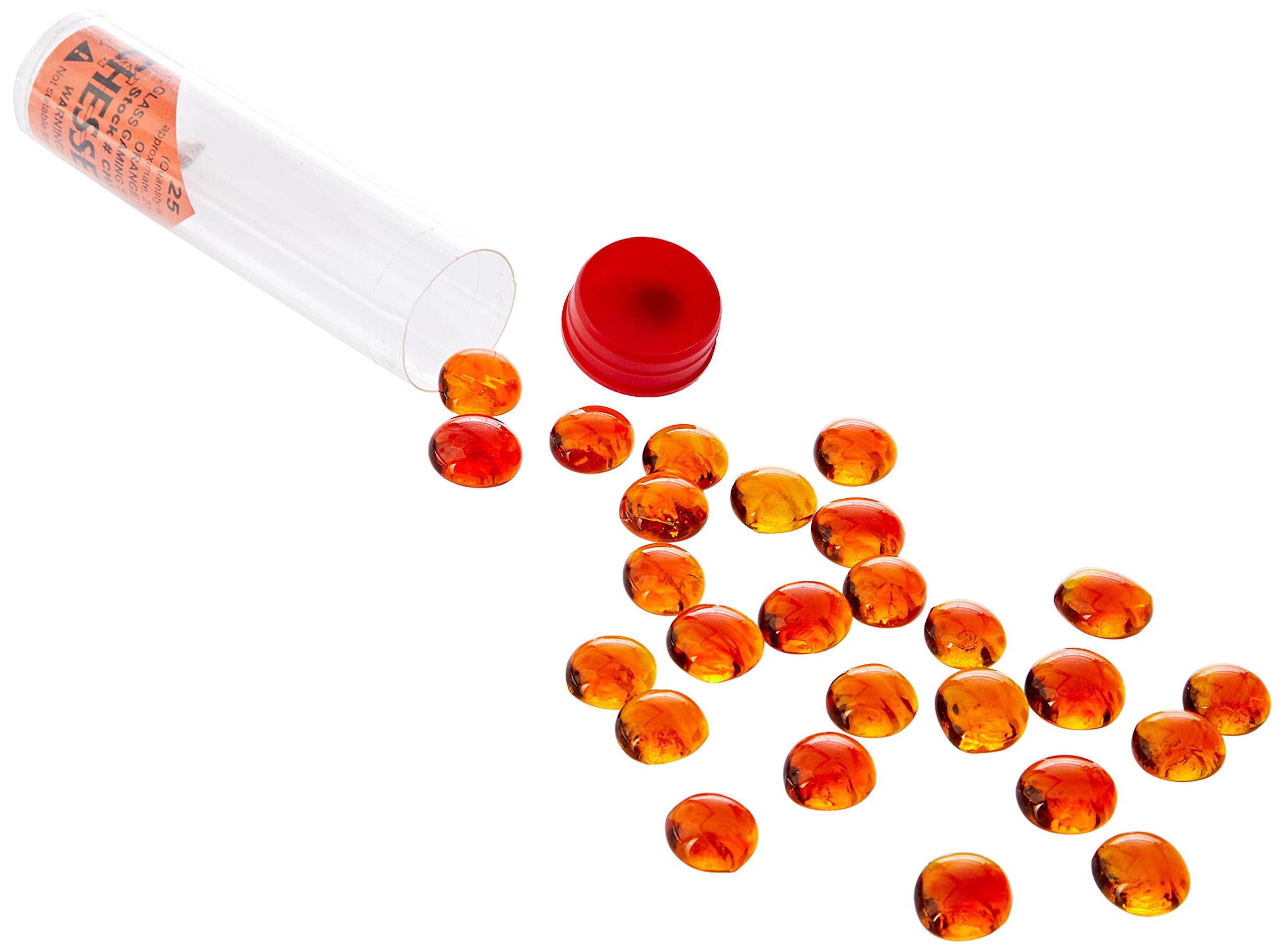 Glass Stones Tube Orange (40)