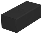 Ultimate Guard Twin Flip'n'Tray 266+, Deck Case for 266 Double-Sleeved TCG Cards + Dice Tray, Black, Independent Magnetic Closure & Microfiber Inner Lining