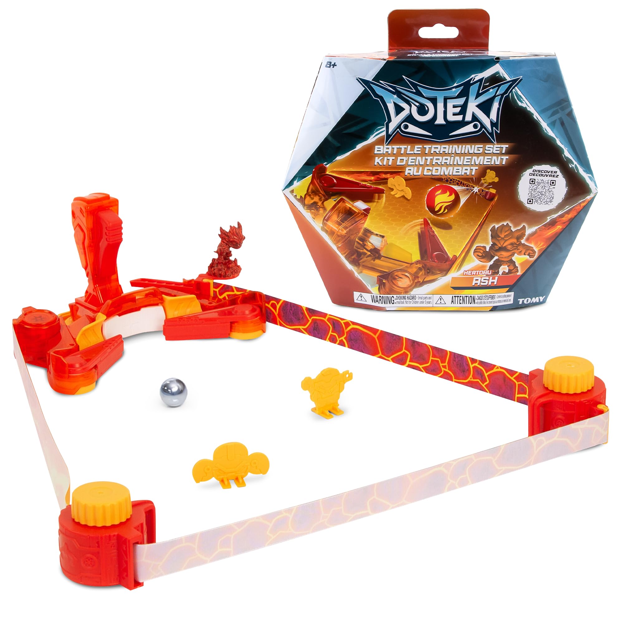 DŌTEKI Battle Training Pack - Heatoru - Strategic Target Practice - Battle Game with Collectible Figure and Trading Card - Customizable Fighting Games for Kids - 1-2 Players