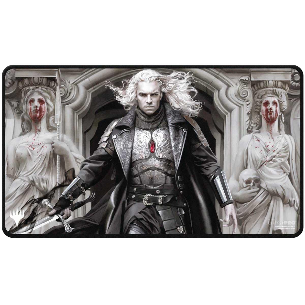 Ultra PRO - Innistrad Remastered Sorin, Imperious Bloodlord Black Stitched Playmat for Magic: The Gathering, Gaming Accessories, MTG Tabletop Gaming Gear, Card Game Supplies, TCG Playmat, Game Mat