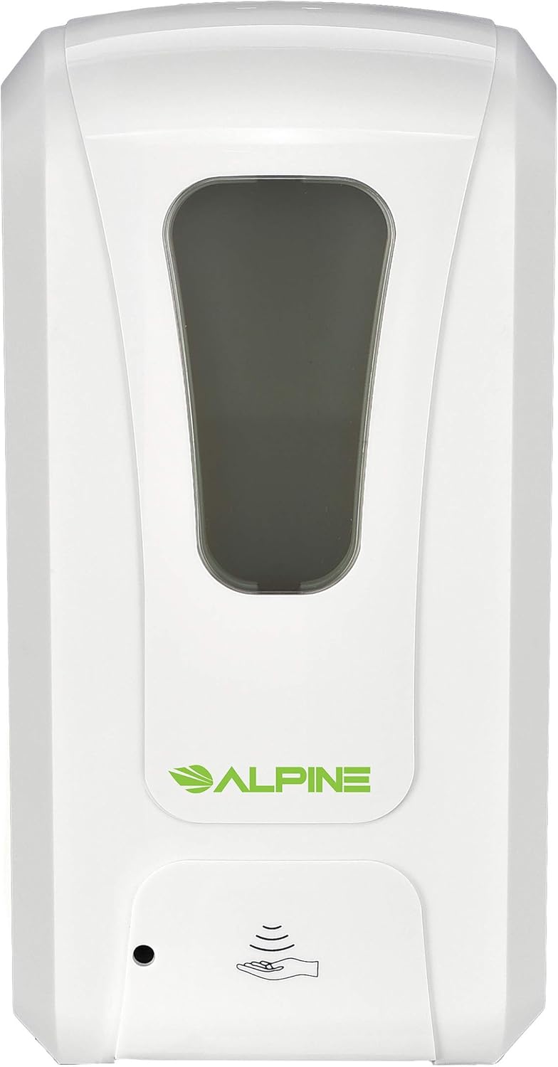 1200 ml. Wall Mount Automatic Foam Hand Sanitizer Soap Dispenser in White (2-Pack)