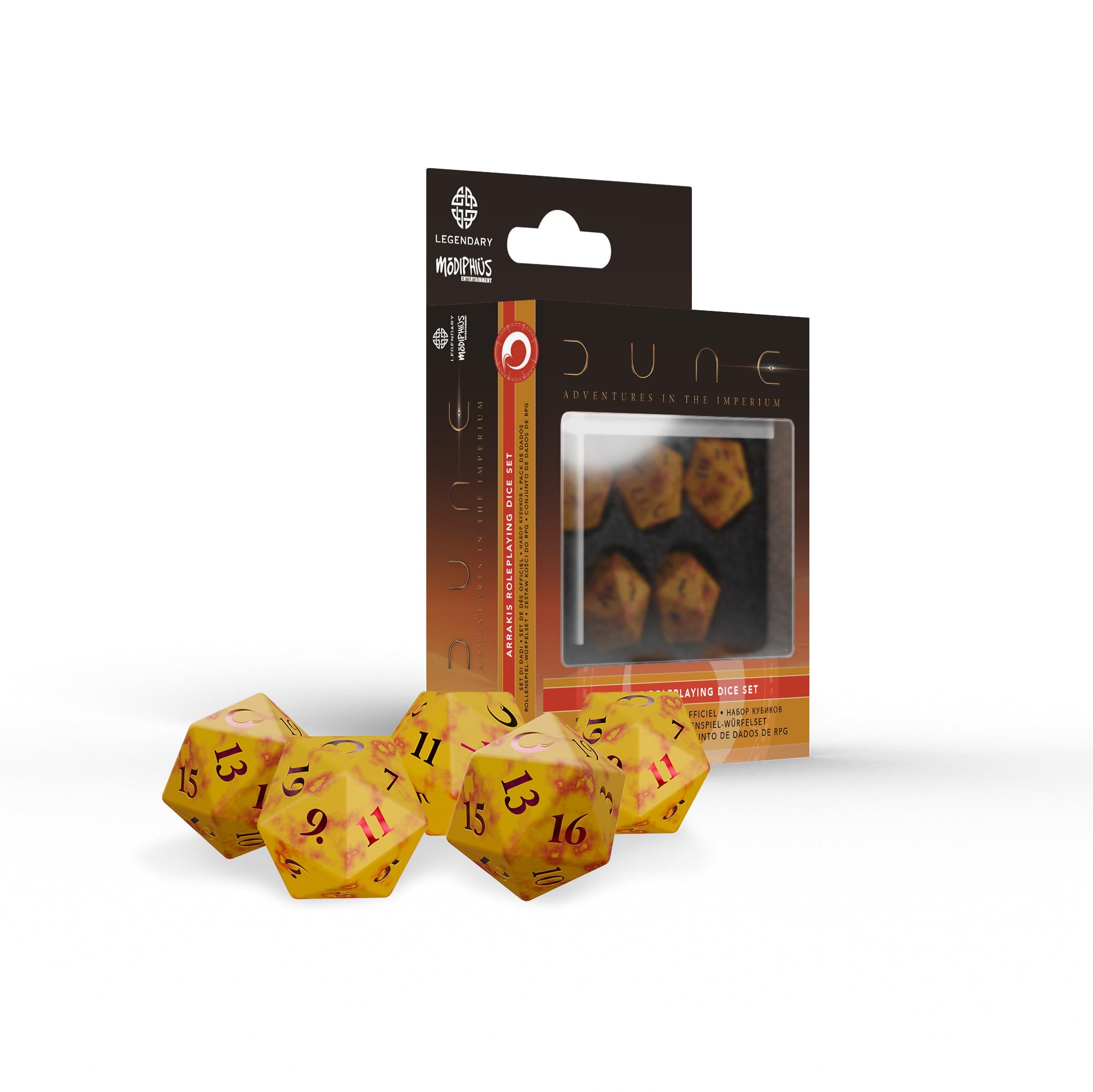 Modiphius Dune RPG Dice Set - Arrakis, Multicolor