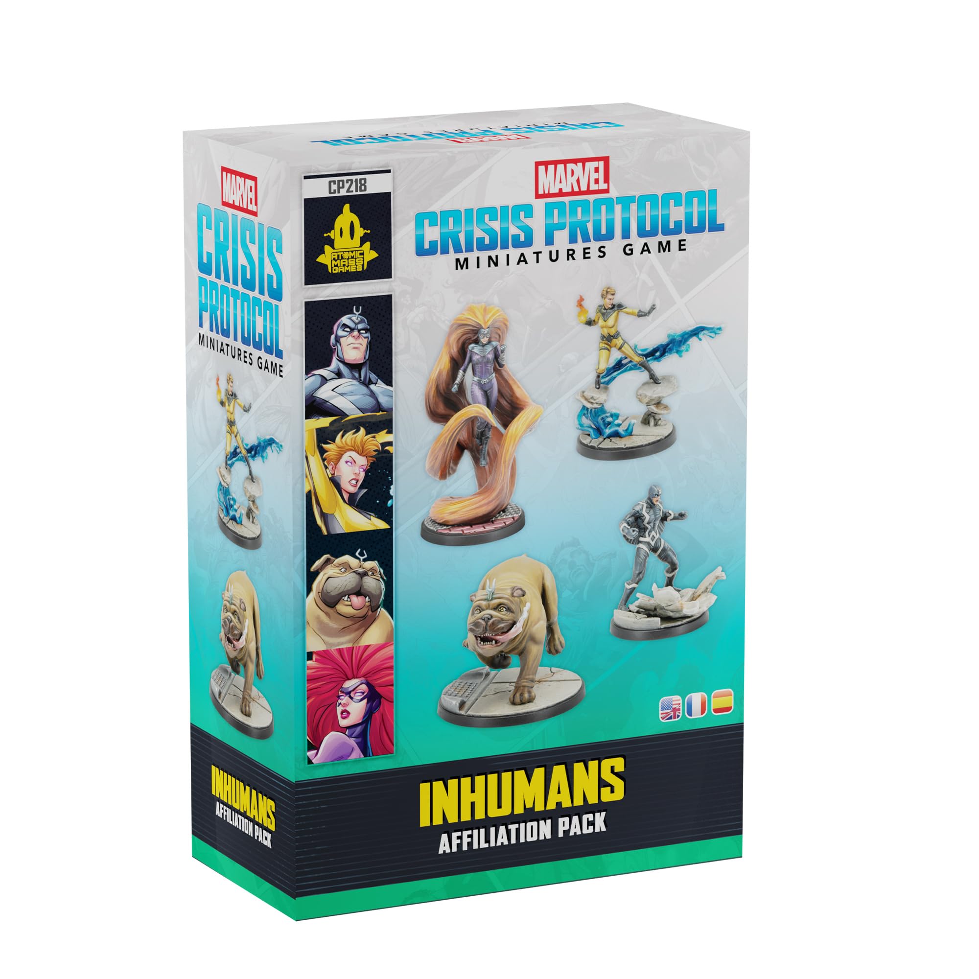 Asmodee Marvel: Crisis Protocol Inhumans Affiliation Pack - Features Black Bolt, Medusa, Crystal & Lockjaw, Tabletop Miniatures Superhero Game, Ages 14+, 2 Players, 90 Min Playtime