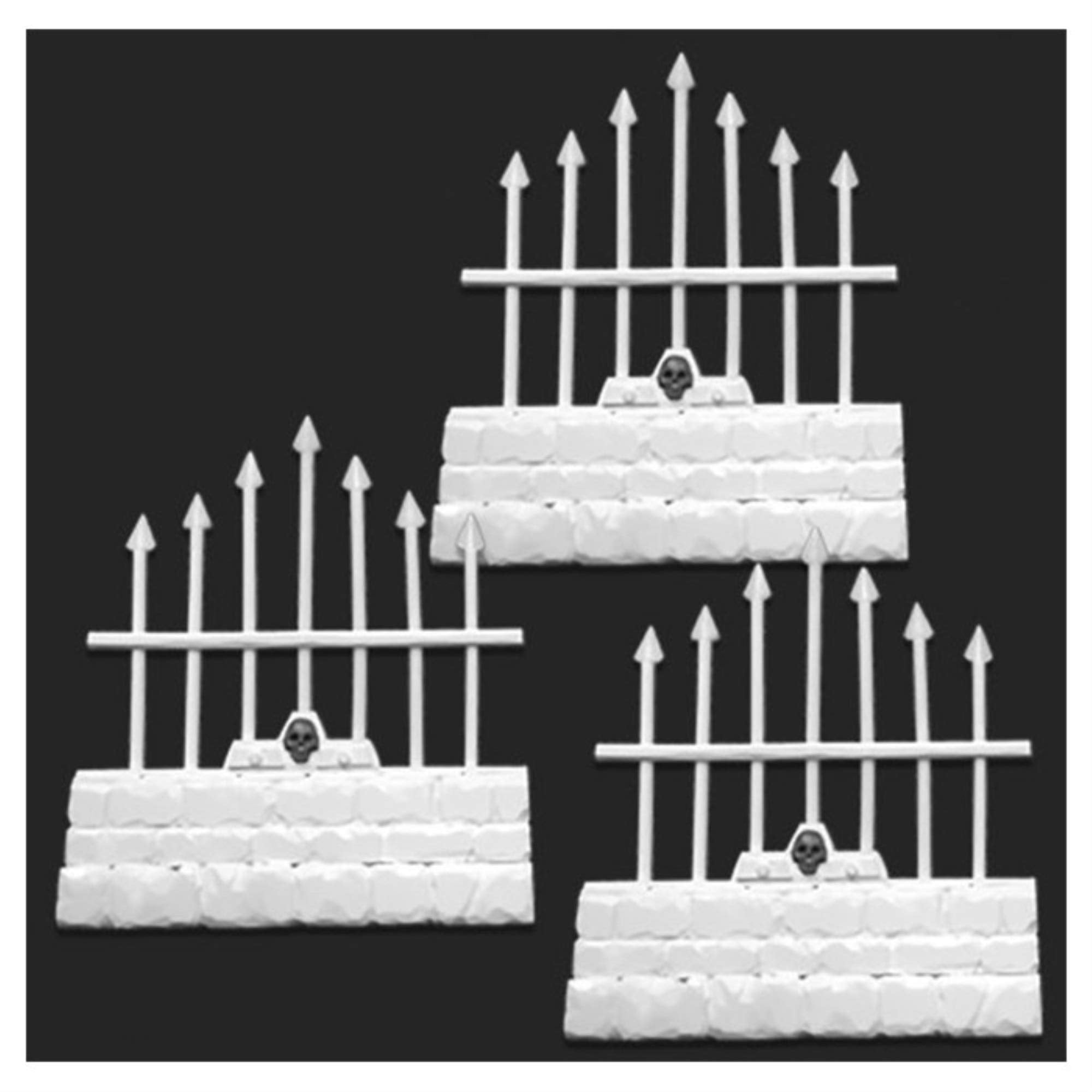 Bones: Reaper Miniatures Graveyard Short Fences (3) #77530 Bones Unpainted Plastic