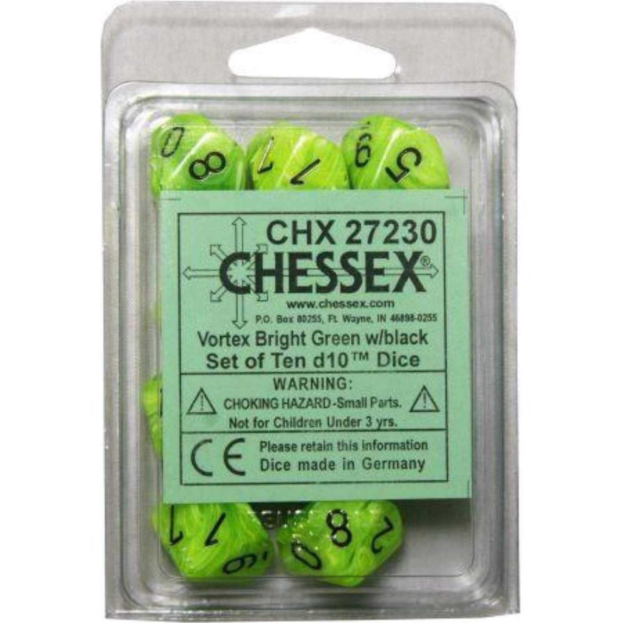d10 Clamshell Vortex Bright Green with Black (10)