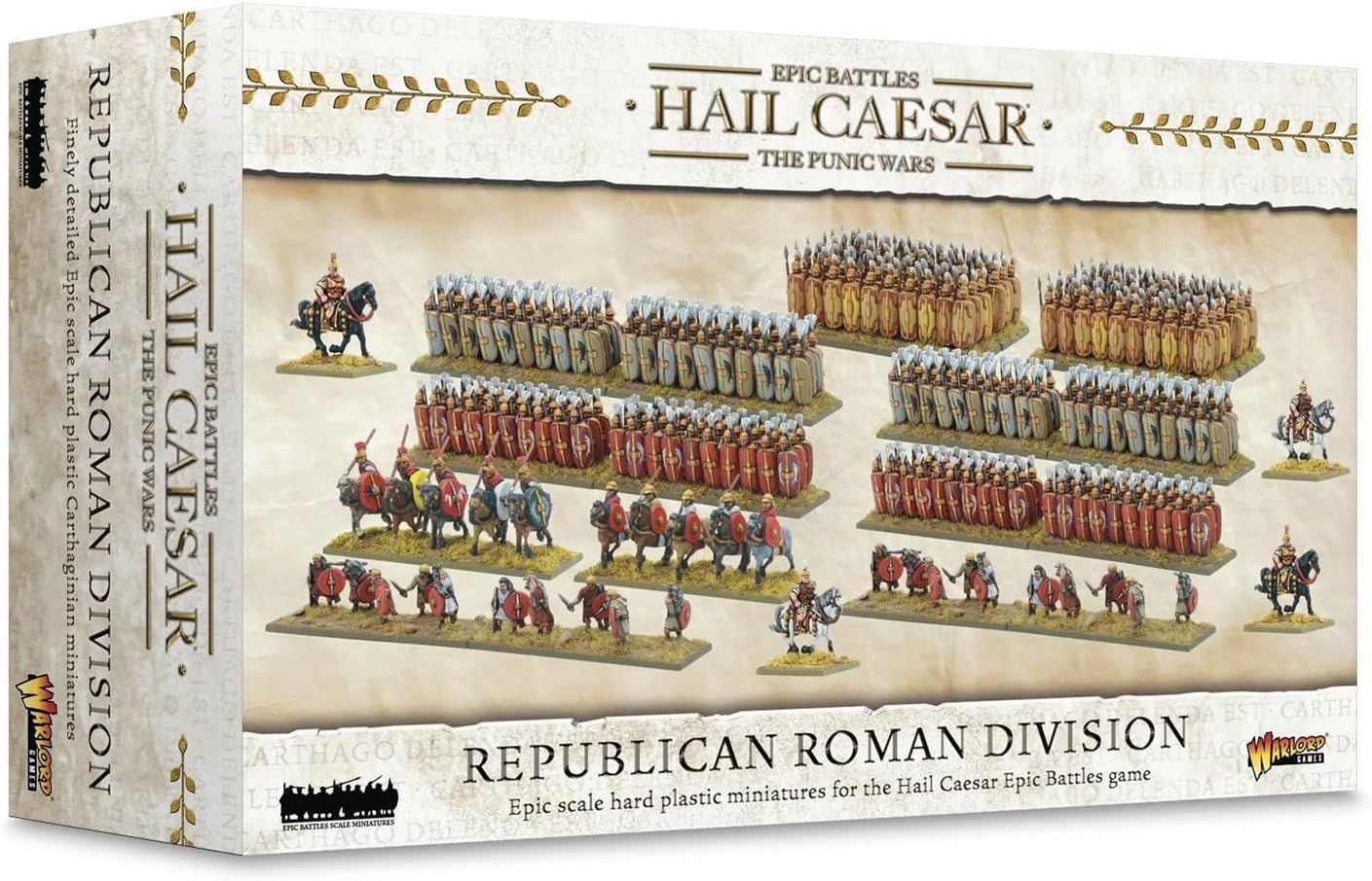 Warlord Roman Britain Hail Caesar Epic Battles: Republican Roman Division Tabletop Miniatures - Plastic Paintable Roman Britain Soldiers Set, Table Top 28mm Military Minifigures for Adults