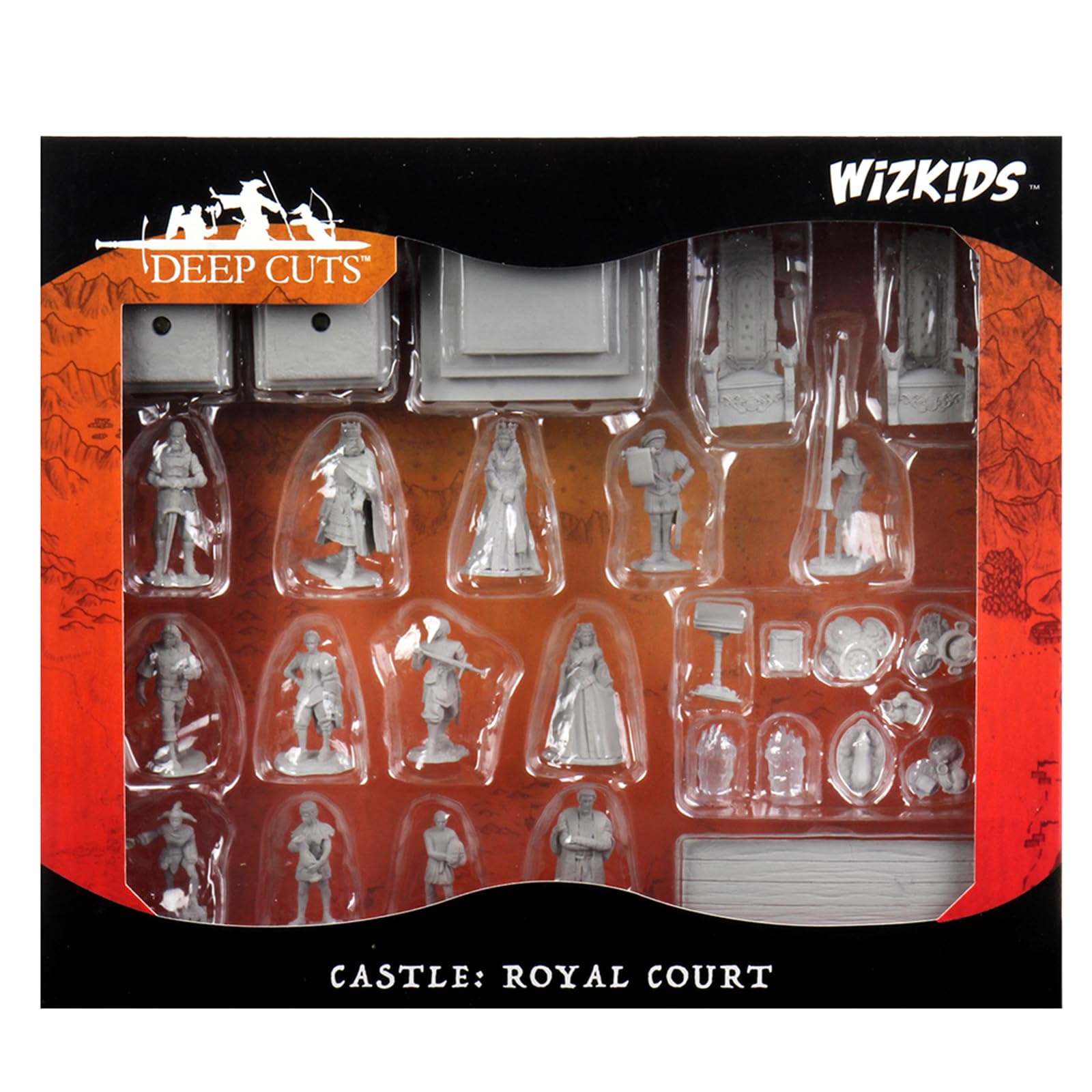 WizKids Deep Cuts Minis: Towns People: Castle W12 (Unpainted)