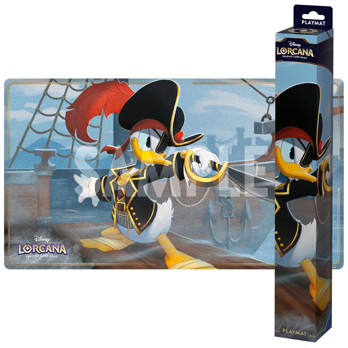 Ravensburger Disney Lorcana TCG Playmat Featuring Donald Duck – Buccaneer by Federico M. Cugliari | Protects Cards | Versatile Game, Desk, or Mouse Pad | Suitable for Ages 8+