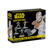 Asmodee Star Wars Shatterpoint Delta Squad, Form Up Squad Pack - Includes Boss, Fixer, Sev & Scorch, Tabletop Miniatures Strategy Game for Kids and Adults, Ages 14+, 2 Players, 90 Min Playtime