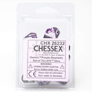 d10 Clamshell Gemini Purple and Steel with White (10)