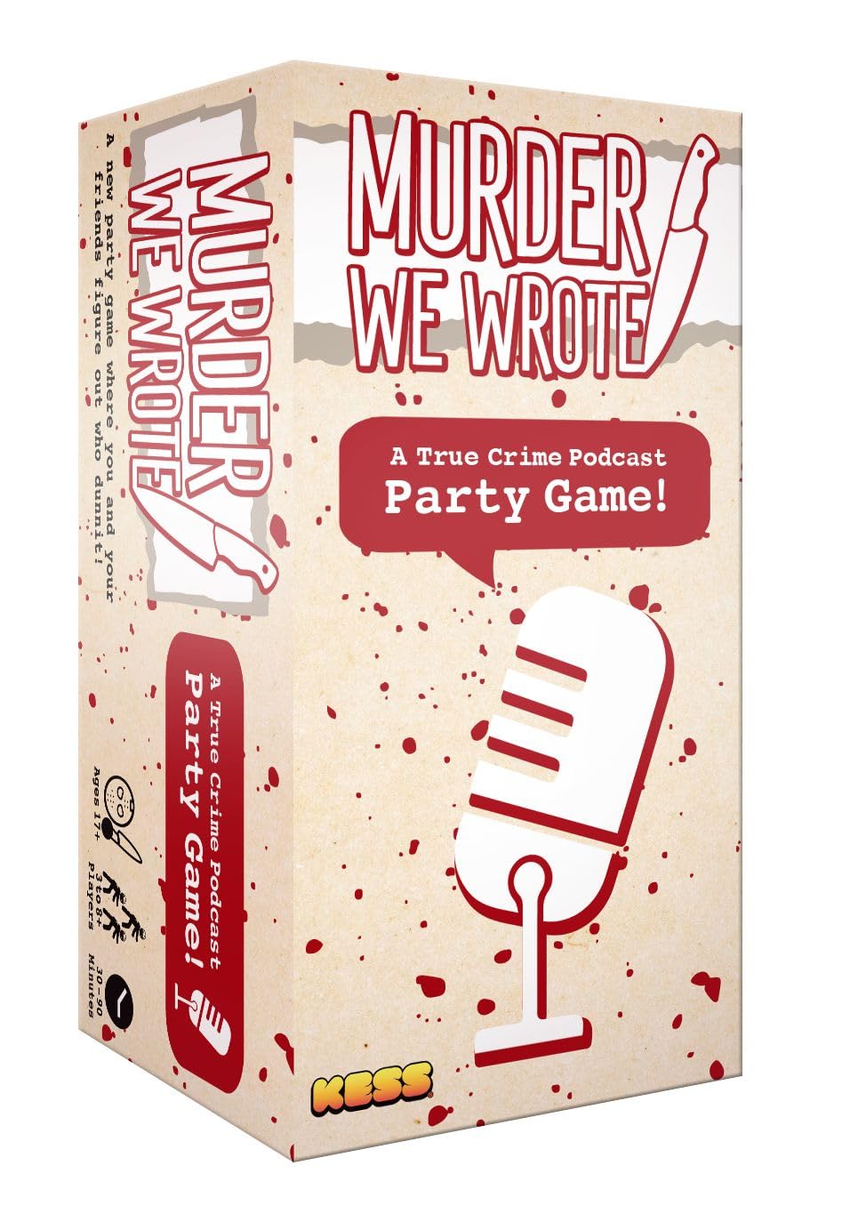 KESS Murder We Wrote - Murder Mystery Party Game for Adults & Teens, 3-8 Players, Ages 14+, Card Game Based on True Crime Podcasts, Playtime 30-90 Mins