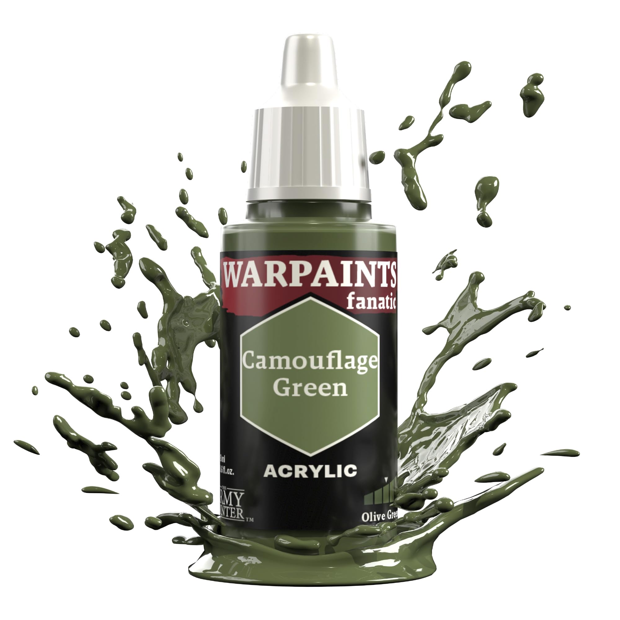 The Army Painter Greens Warpaints Fanatic 18ml Acrylic Paints (Camouflage Green)