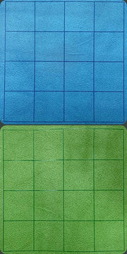 Chessex Play Mat – Mat: 1” Sq 2 Sided Blue/Green Megamat (Two Color Mat) - Smooth & Tough – Compatible with Tabletop RPGs – Accessories for Game Night