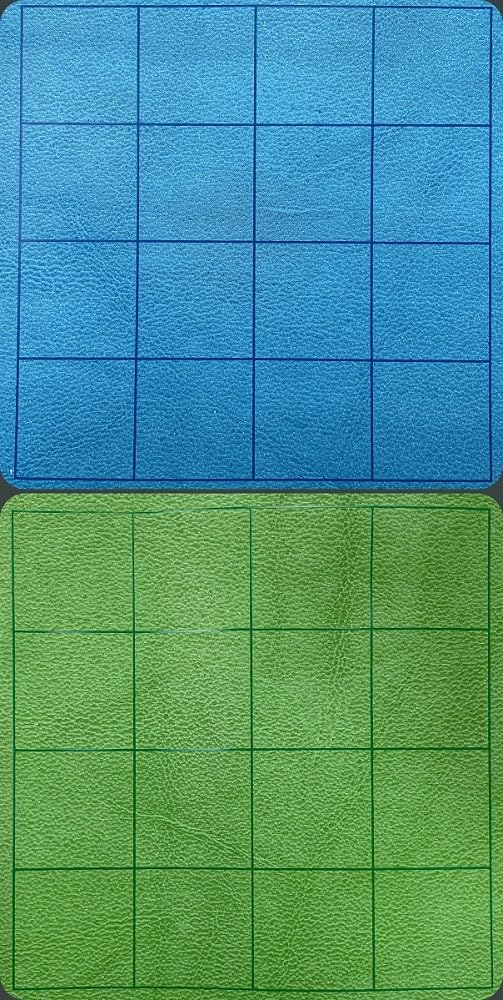 Chessex Play Mat – Mat: 1” Sq 2 Sided Blue/Green Megamat (Two Color Mat) - Smooth & Tough – Compatible with Tabletop RPGs – Accessories for Game Night