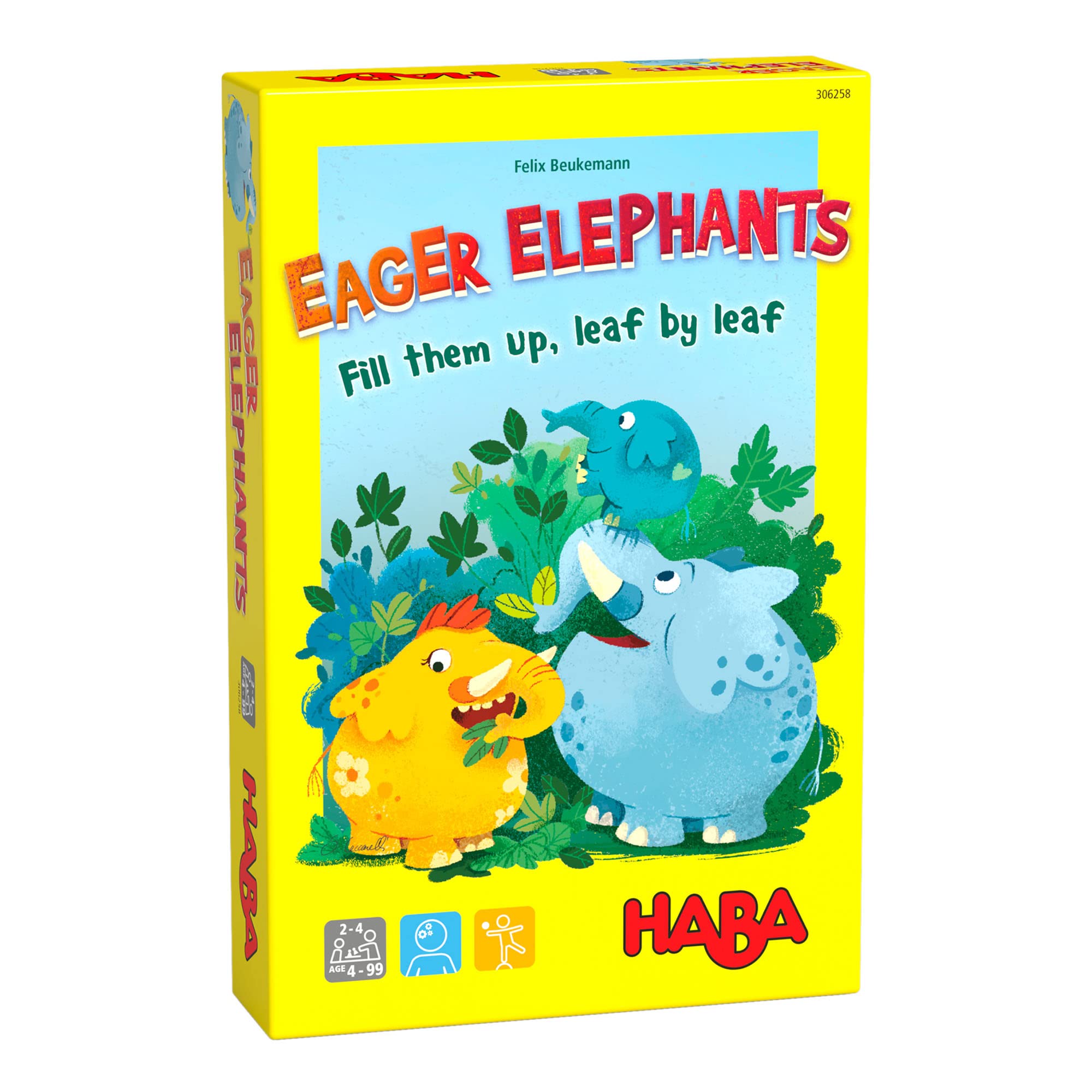 HABA Eager Elephants - Beginner Tile Placement Game for Ages 4+
