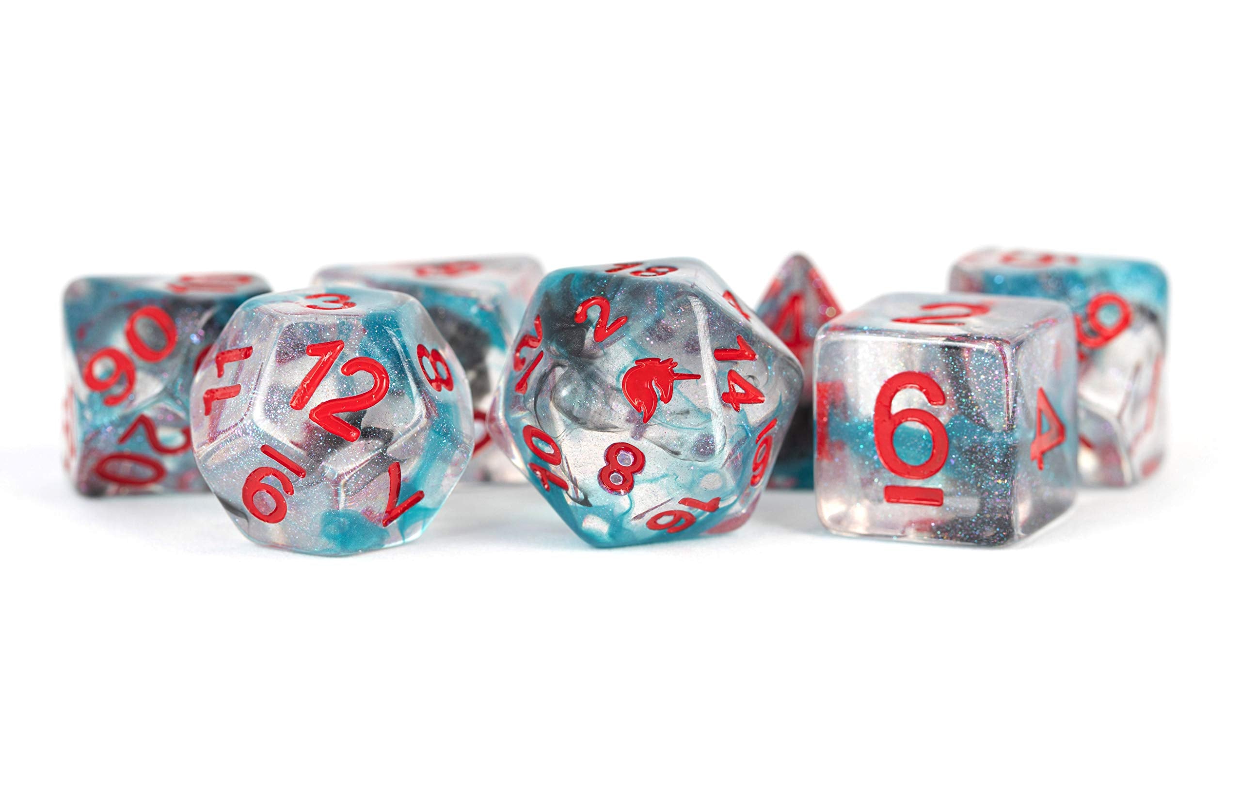 Unicorn Resin Poly Dice Set: Battle Wounds (7)