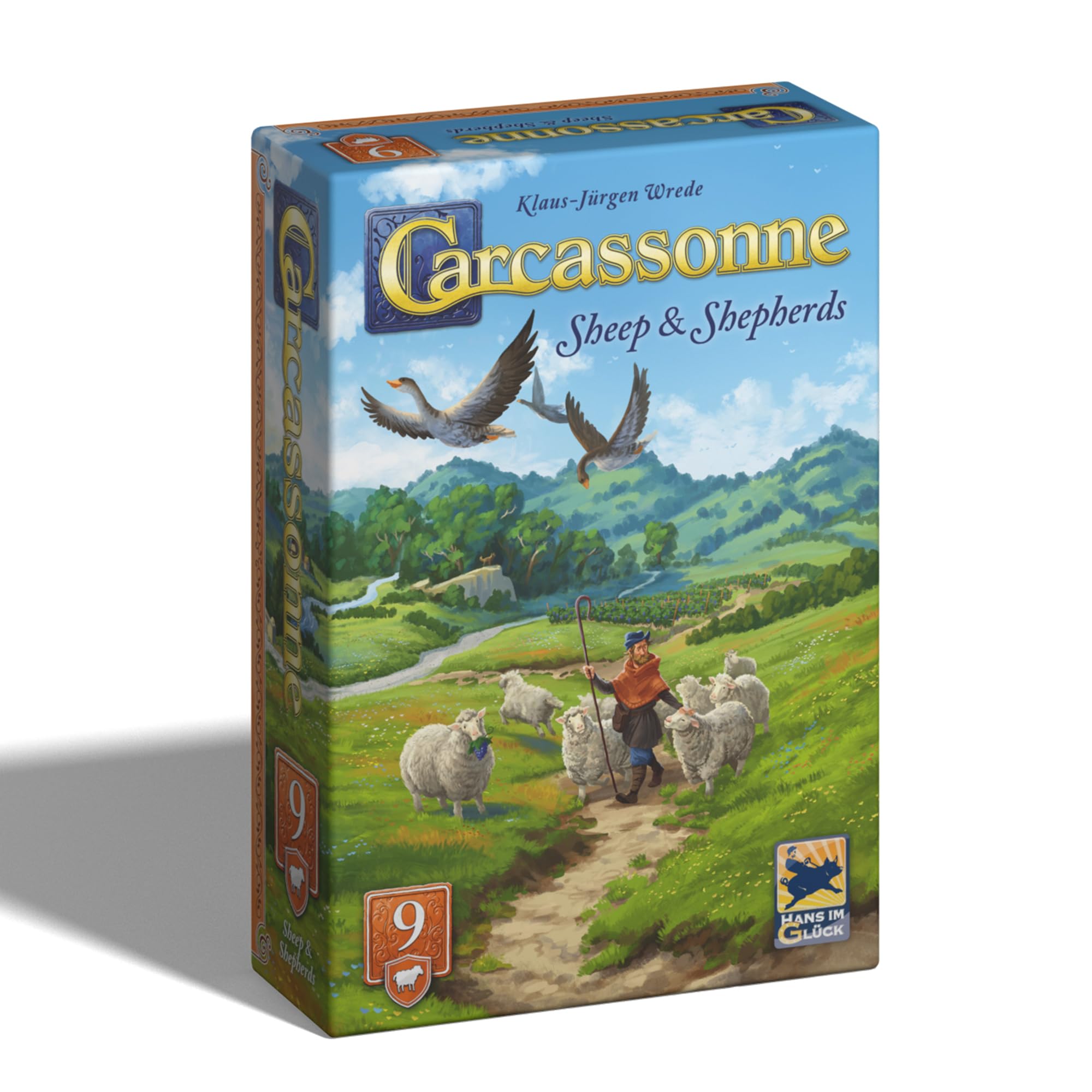 Hans Im Gluck Carcassonne: Sheep & Shepherds Board Game Expansion - Add Sheep, Shepherds, Wolves & Vineyards to The Countryside, Family Fun for Kids & Adults, Ages 8+, 2-5 Players, 45 Minute Playtime
