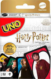 Mattel Games UNO Harry Potter Card Game for Kids, Adults & Parties, Collectible Deck Based on Popular Series for 2 to 10 Players