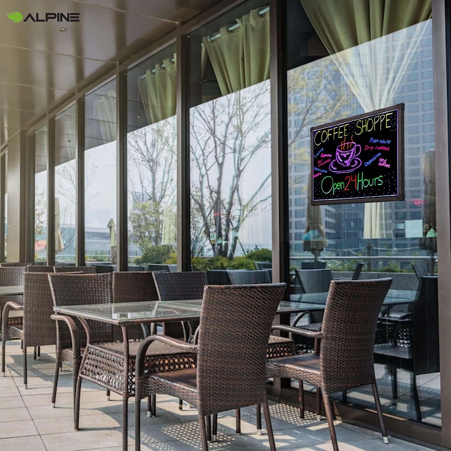 LED Illuminated Hanging Message Writing Board 20 x 28