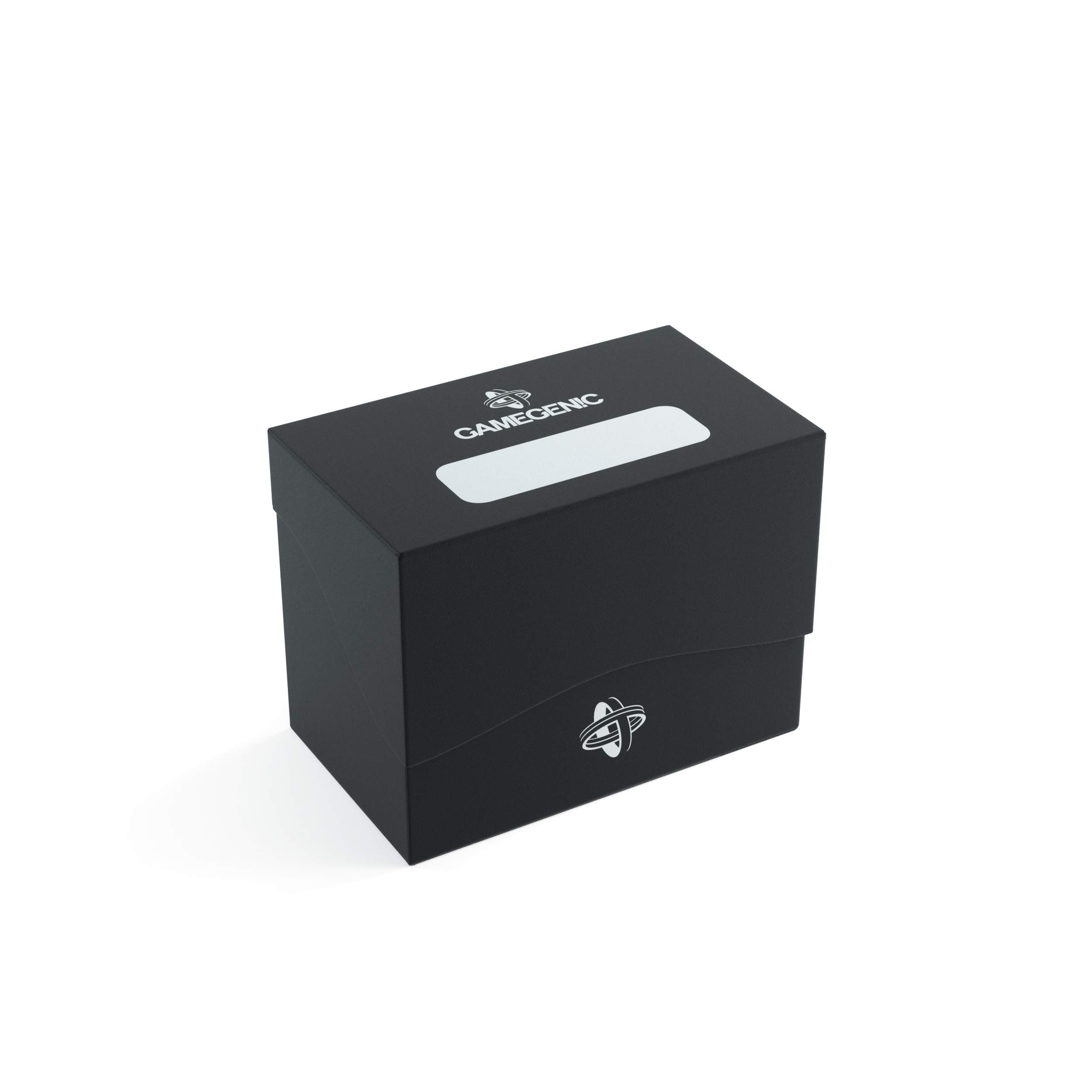 Gamegenic Side Holder 80+ Casual Deck Box | Double-Sleeved Card Storage with Flex Card Divider | Premium Card Game Protector | Cobra Neck Technology | Holds up to 80 Cards | Black Color | Made