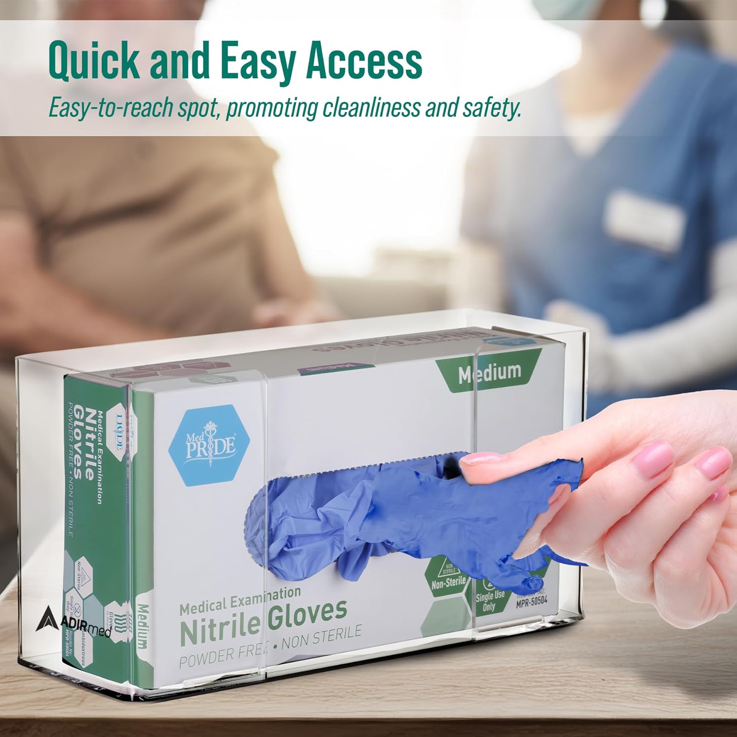 Single Box Capacity Acrylic Glove Dispenser 2 Pack