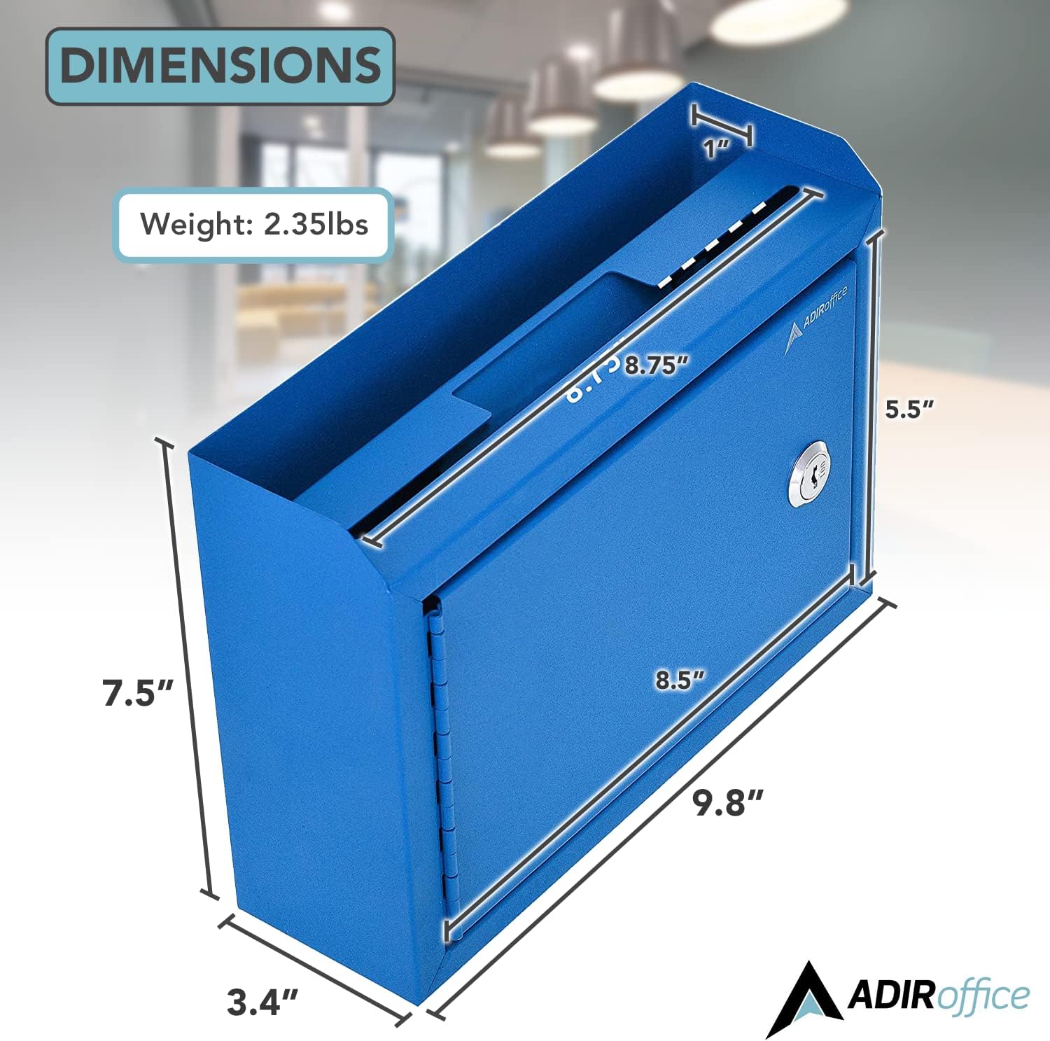 Wall Mountable Medium Size Steel Multi-Purpose Suggestion Drop Box (2 pack)
