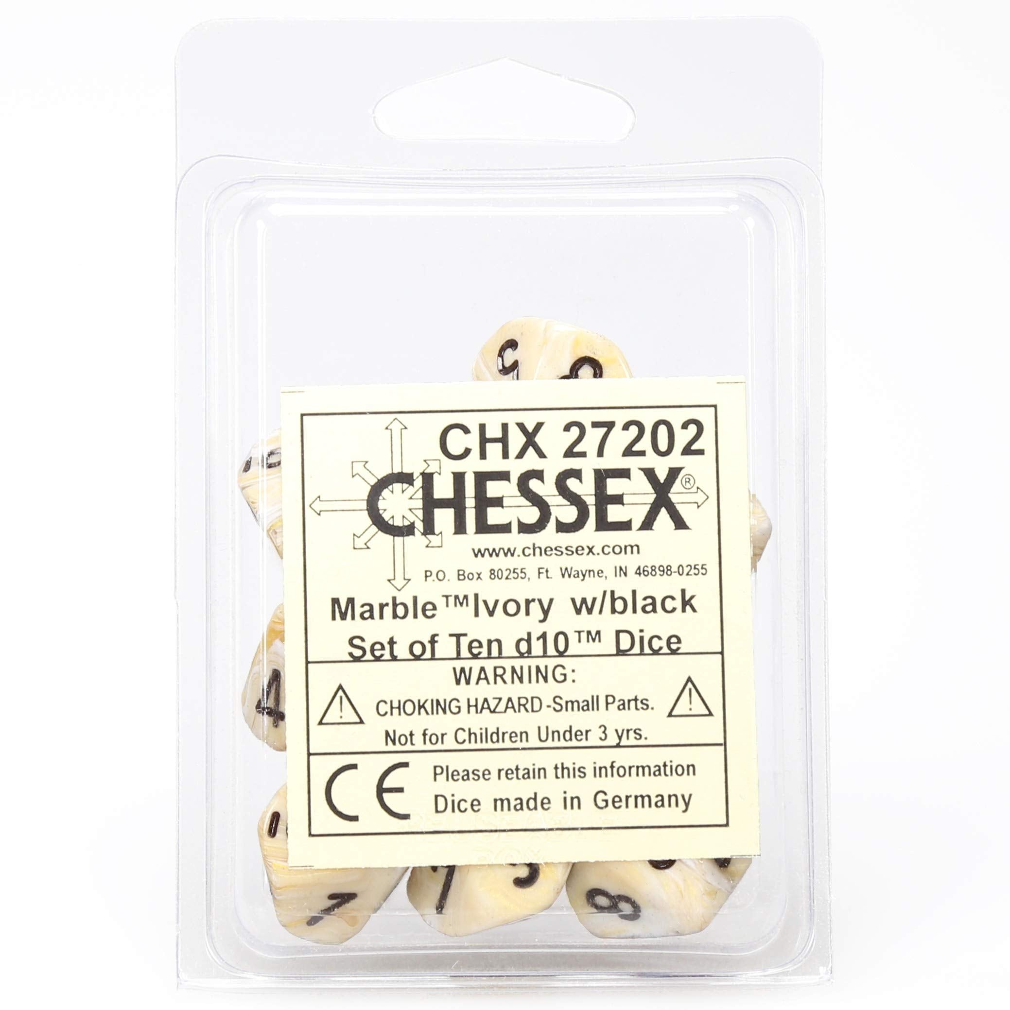 d10 Clamshell Marble Ivory with Black (10)