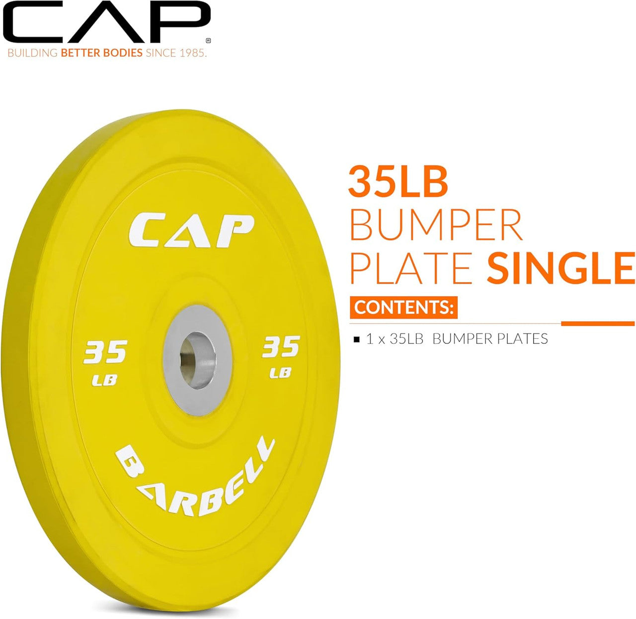 CAP Barbell 35 lb Competition Bumper Plate, Yellow