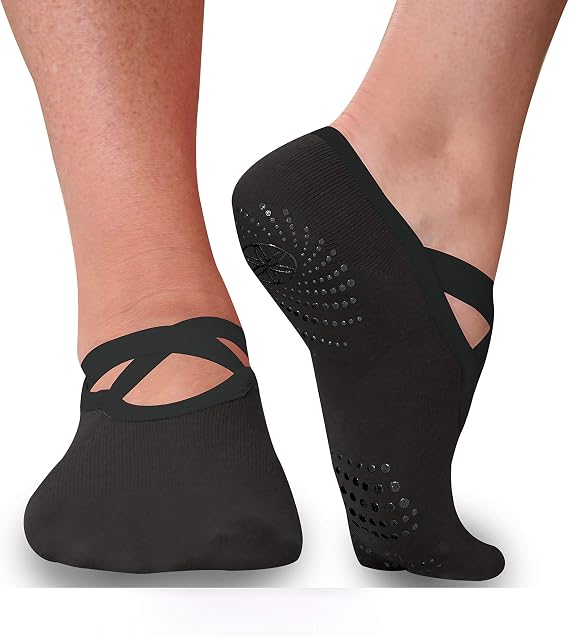 Gaiam Grippy Yoga Barre Socks 2Pk - Midnight