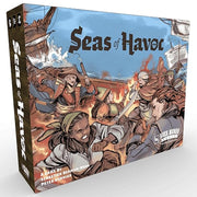 Rock Manor Games: Seas of Havoc - Deck-Building Skirmish Naval Board Game, Pirate Themed Adventure & Battles, Worker Placement, Ages 14+, 1-5 Players