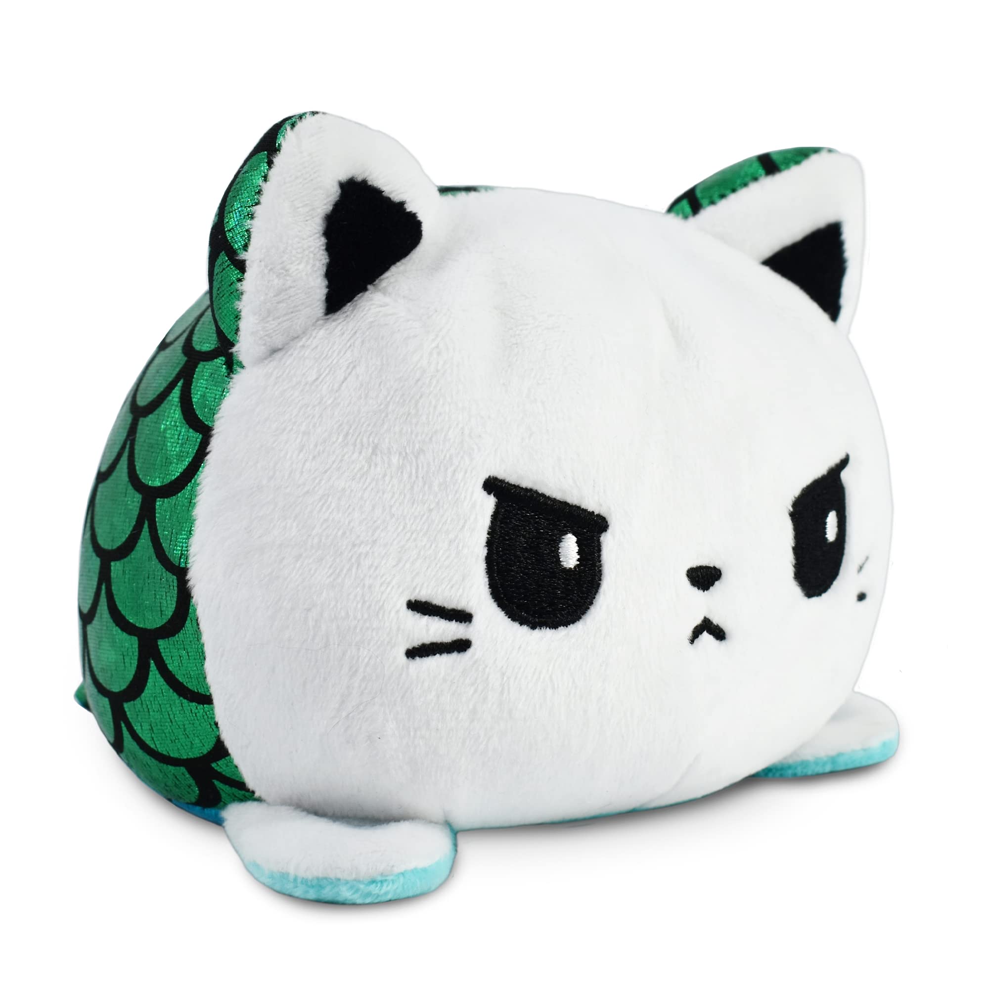 TeeTurtle - The Original Reversible Dog Plushie - Gray Husky - Cute Sensory Fidget Stuffed Animals That Show Your Mood