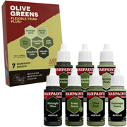 The Army Painter, Warpaints Flexible Triad PLUS+: Olive Greens, 7 x 18 ml acrylic paints - Miniature quality hobby paint for Dungeons and Dragons & Warhammer Miniatures