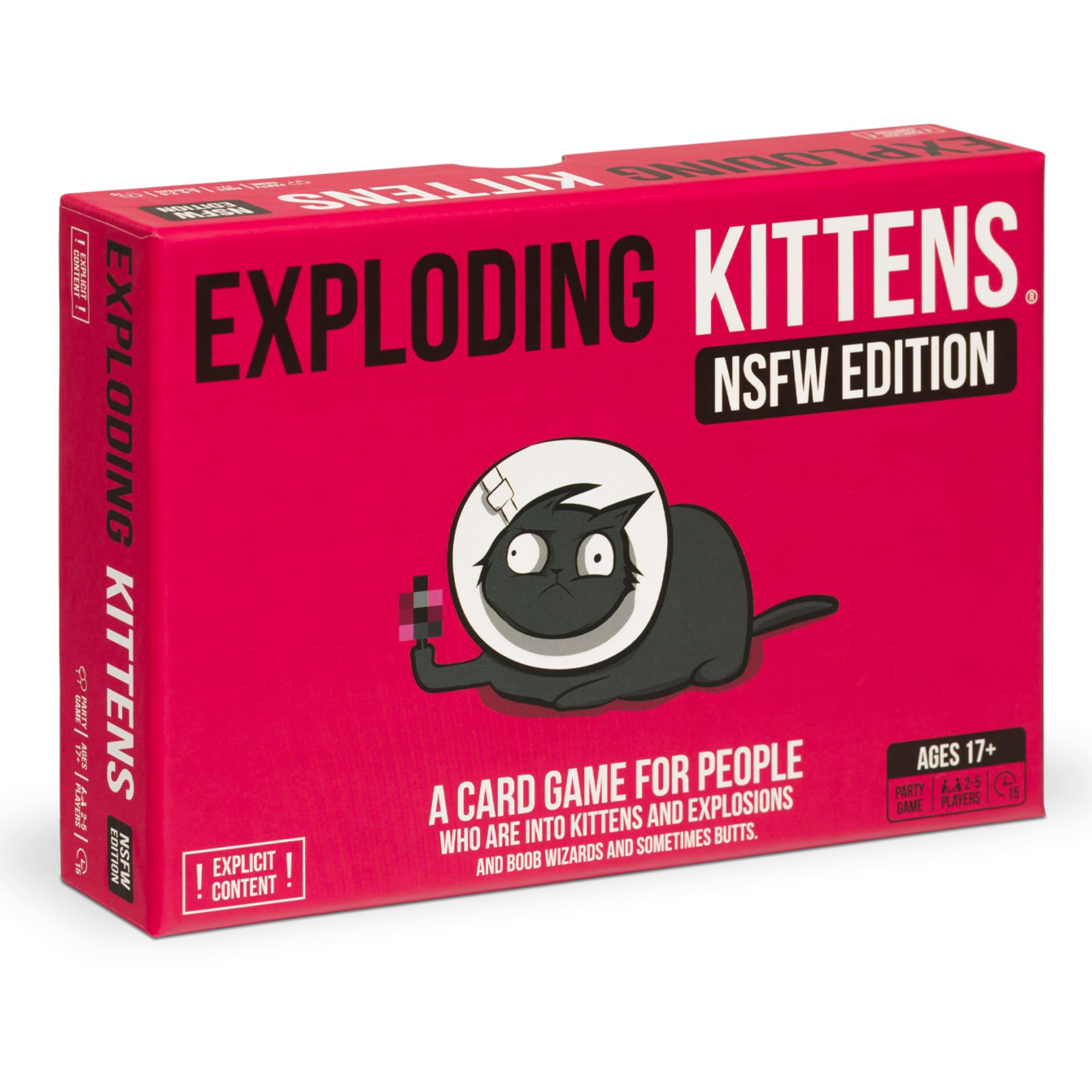 Exploding Kittens NSFW Edition 2-5 Players - Ages 17+ - 15 Minutes to Play - Party & Family Card Game for Adults