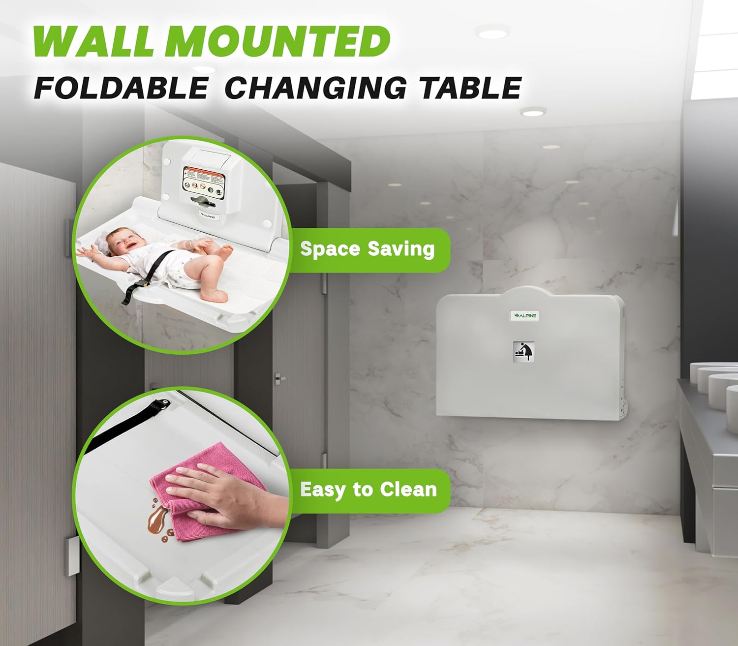 Alpine Industries Horizontal Baby Changing Station