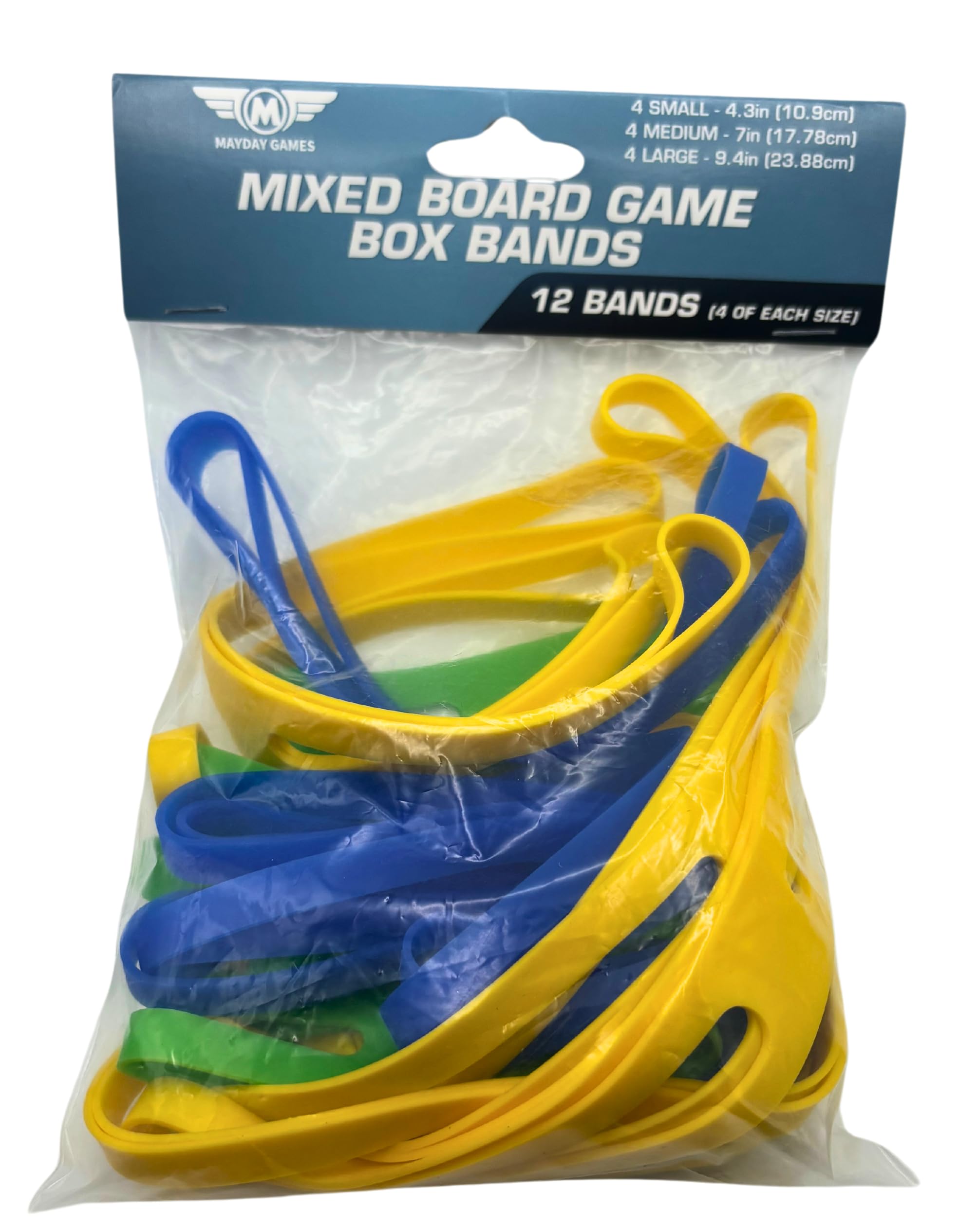 12 Pack of Mixed Board Game Box Bands (4 of each Small, Medium, Large)