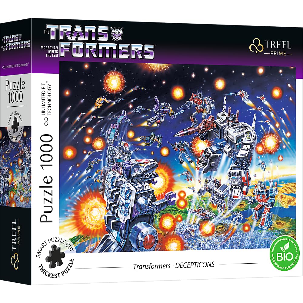 Trefl Transformers 1000 Piece Jigsaw Puzzle, Decepticons 27"x19" Print, DIY Puzzle, Movie Heros, Creative Fun, Classic Puzzle for Adults and Children from 14 Years Old