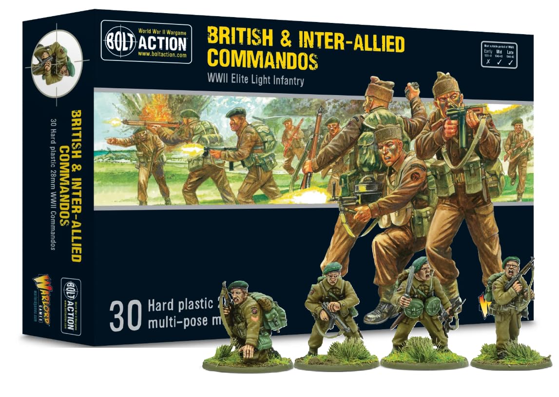 Warlord Games, British & Inter-Allied Commandos. Scale Miniatures