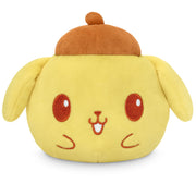 TeeTurtle Reversible Sanrio Pompompurin and Badtz-Maru Plushie 4-Inch Two-Sided Flip Plush Toy with Embroidered Details - Cute Mini Collectible Plush for Kids, Teens, and Adults