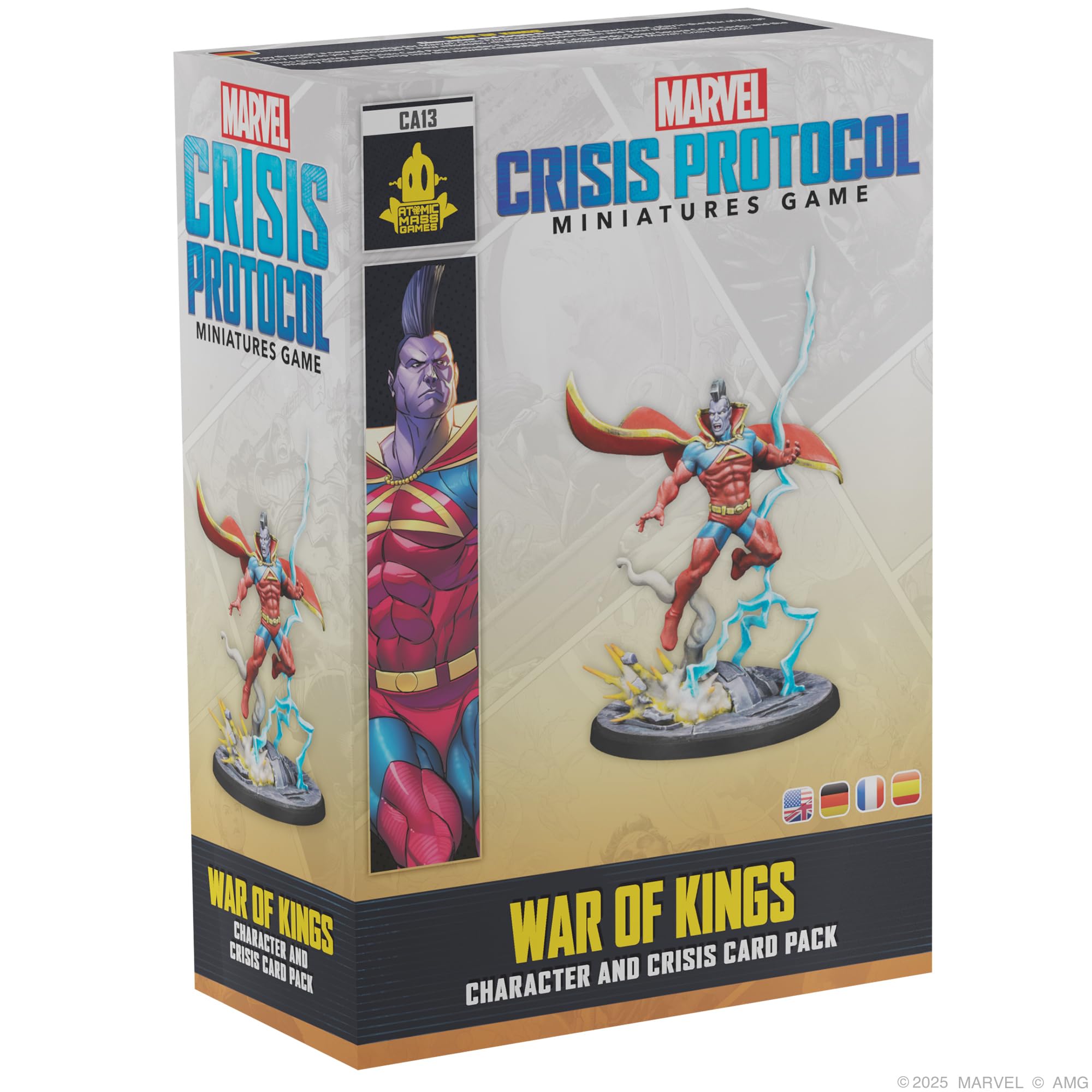 Marvel: Crisis Protocol War of Kings Character and Crisis Card Pack - Tabletop Superhero Game for Kids and Adults, Ages 14+, 2 Players, 90 Minute Playtime, Made by Atomic Mass Games