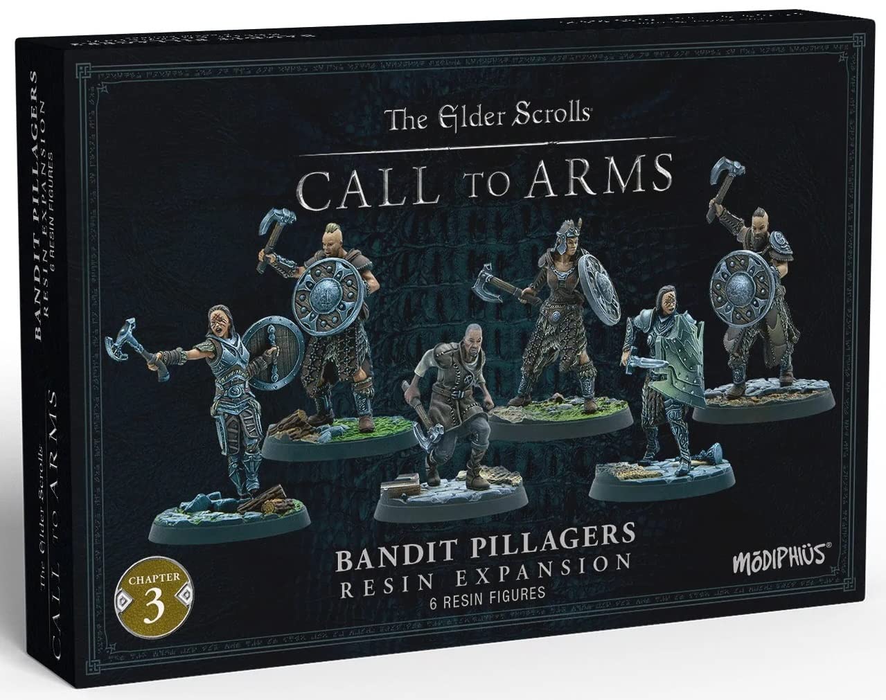 Modiphius The Elder Scrolls: Call to Arms - Bandit Pillagers Expansion - 6 Unpainted Resin Figures, Chapter 3, RPG, Includes Scenic Bases, 32MM Scale Figures, Tabletop Roleplaying Game