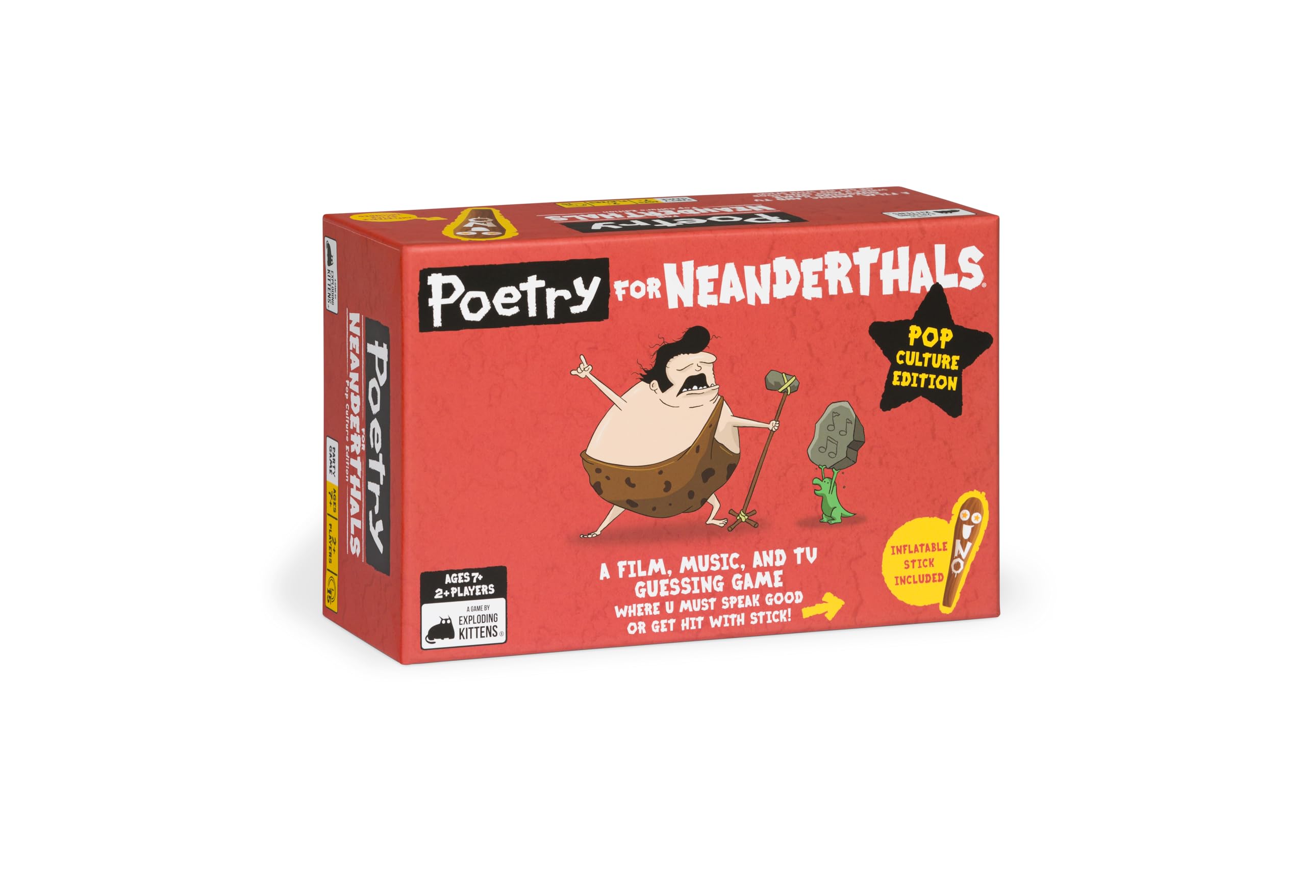 Poetry for Neanderthals: Pop Culture Edition by Exploding Kittens - 2+ Players - Ages 7+ - 15 Minutes to Play - Competitive Word Guessing Game - Party Game for Family Night, Kid and Adult