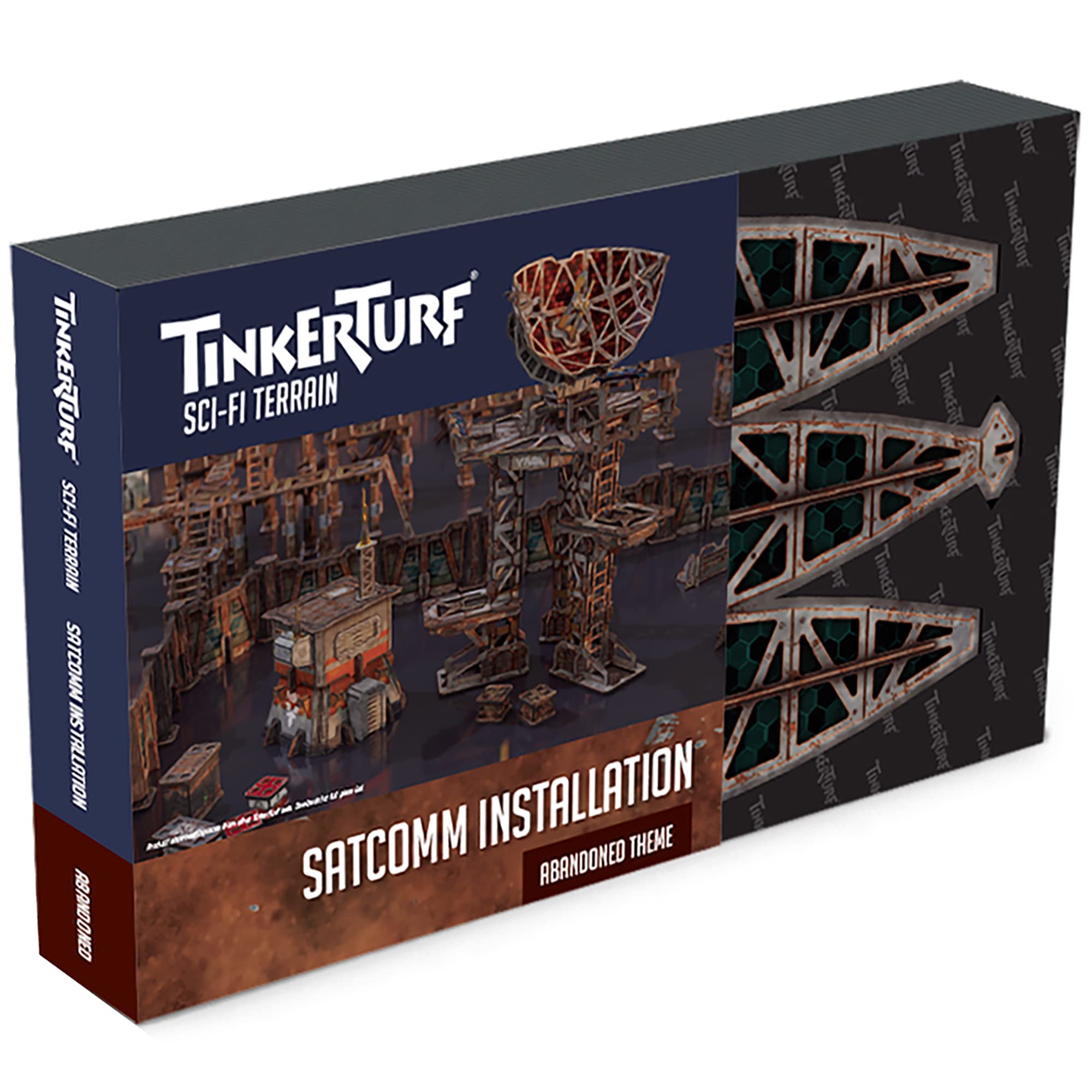 TinkerTurf Sci-Fi Terrain: SatComm Installation, Abandoned Theme, Sturdy, Affordable, Great-Looking Full-Color Terrain, Quick and Easy to Assemble, Virtually Limitless Setups