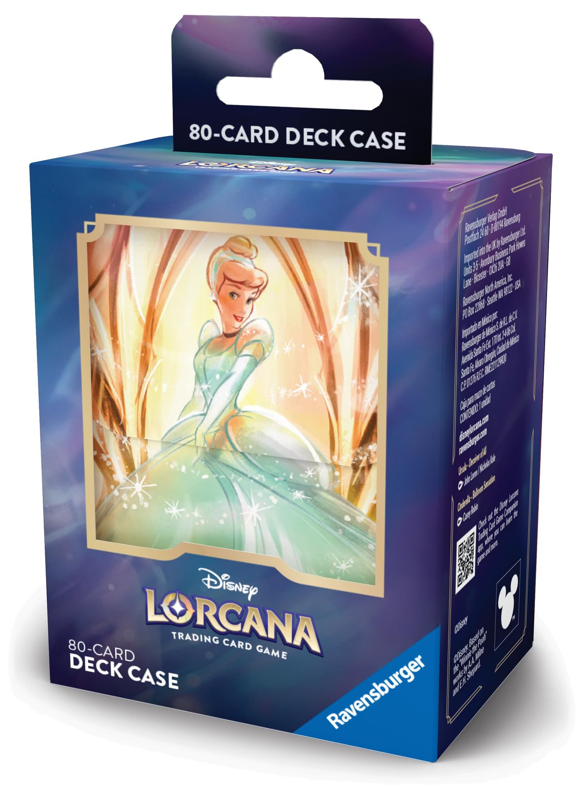 Ravensburger Disney Lorcana TCG: Archazia's Island Deck Box Featuring Cinderella - Ballroom Sensation | Securely Store 80 Sleeved Cards | Durable Portable Organizer for TCG Players | for Ages 8+