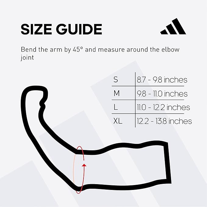 Adidas Premium Knitted Elbow Support Sleeve, Ergonomic Compression Sleeve - S