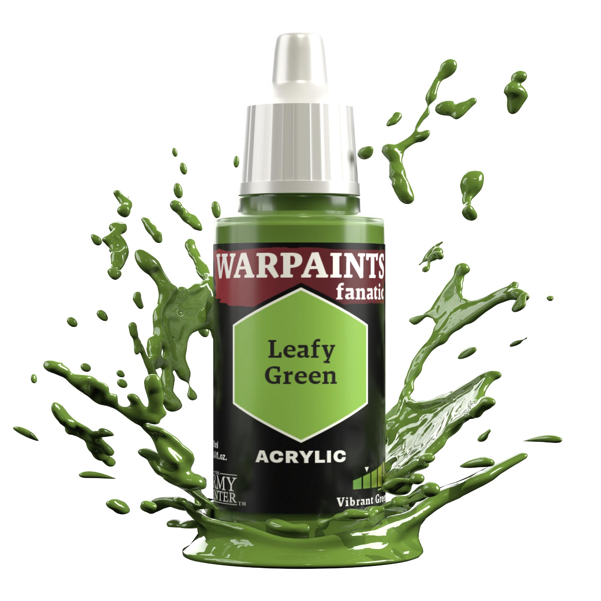 The Army Painter Greens Warpaints Fanatic 18ml Acrylic Paints (Leafy Green)